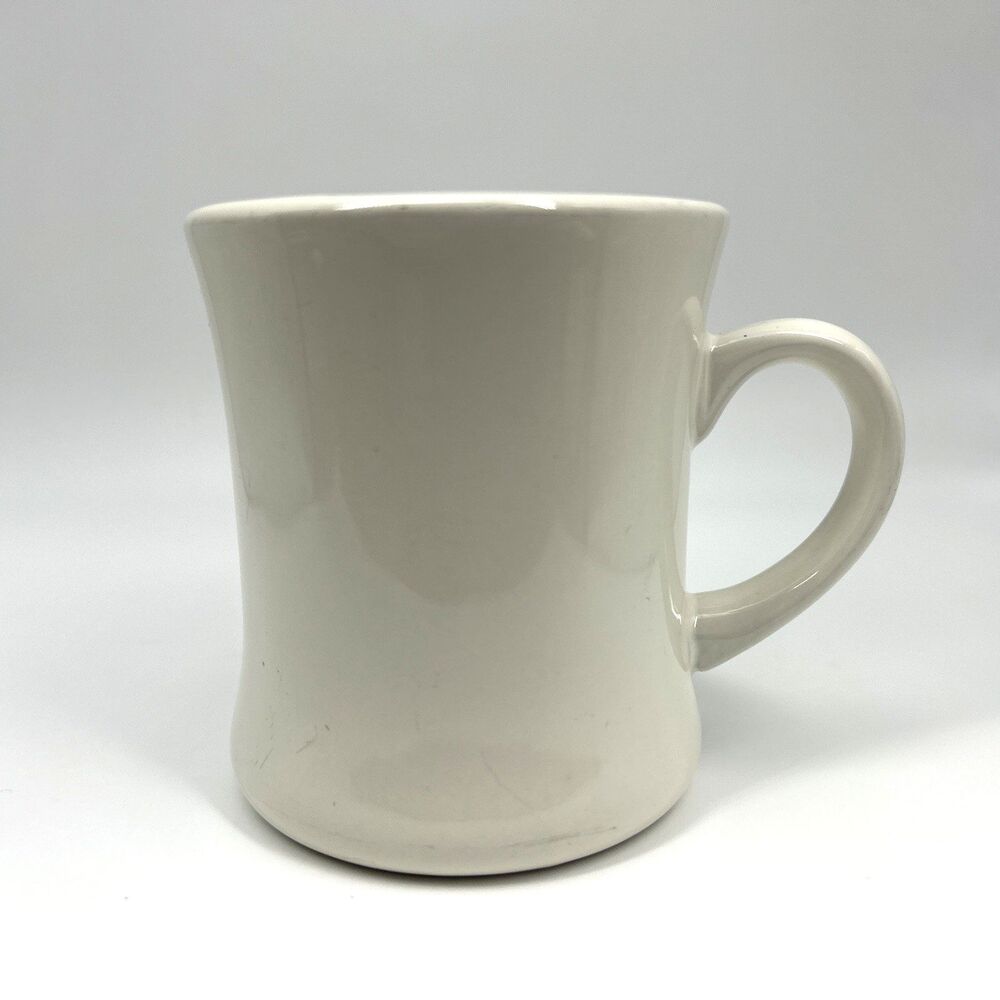 Vintage Heavy Diner Style Coffee Mug Off-White Cream Unbranded Collect